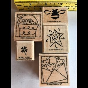 Spring Theme Retired Rubber Stamps Group (NN)